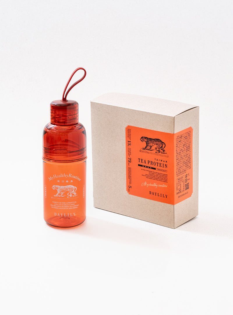 【予約販売】DAYLILY ティーボトル＆シェイカーRED/ TAIWAN TEA PROTEIN set