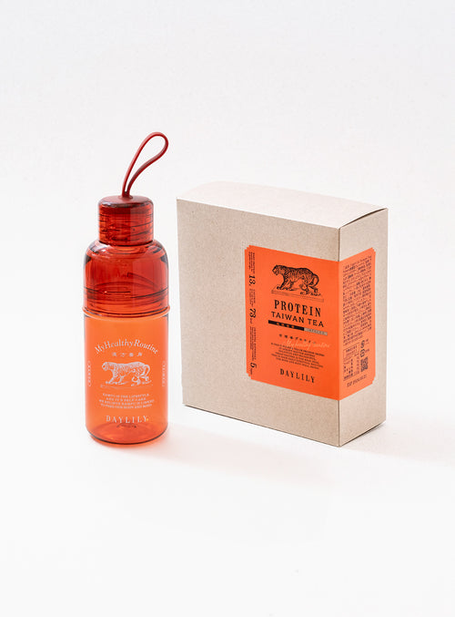 【一部商品予約販売】DAYLILY ティーボトル＆シェイカーRED/ PROTEIN TAIWAN TEA set（6月上旬発送予定）
