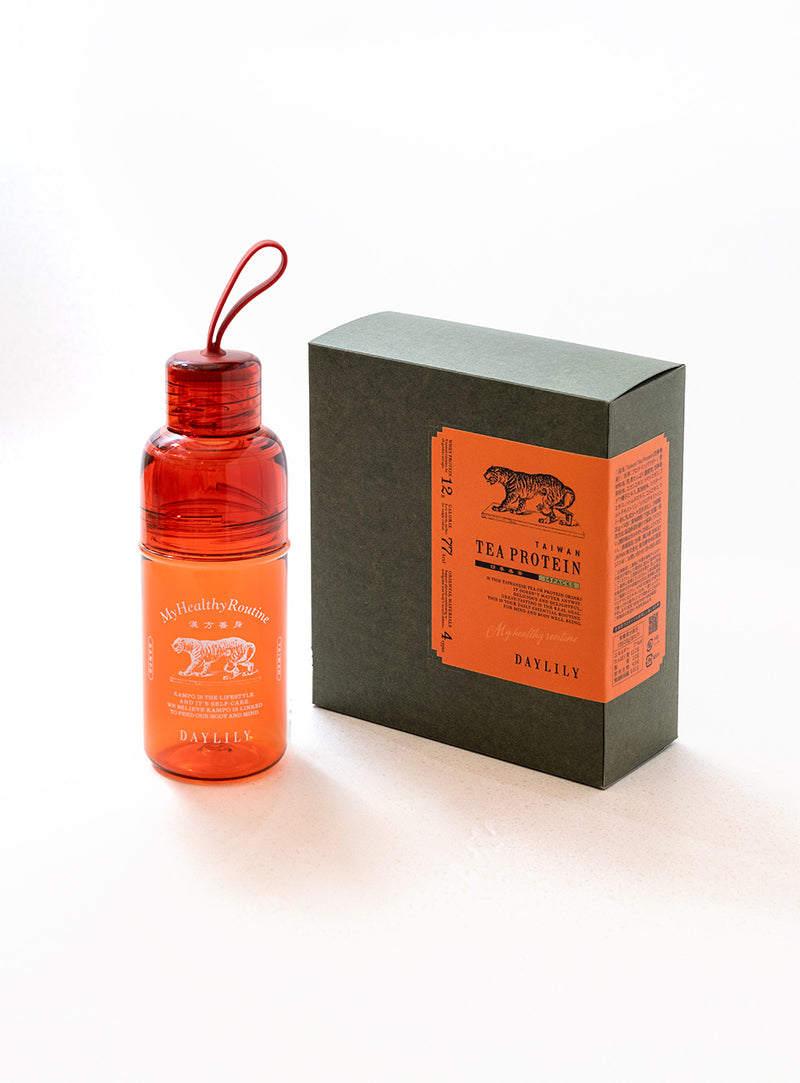 【予約販売】DAYLILY ティーボトル＆シェイカーRED/ TAIWAN TEA PROTEIN set