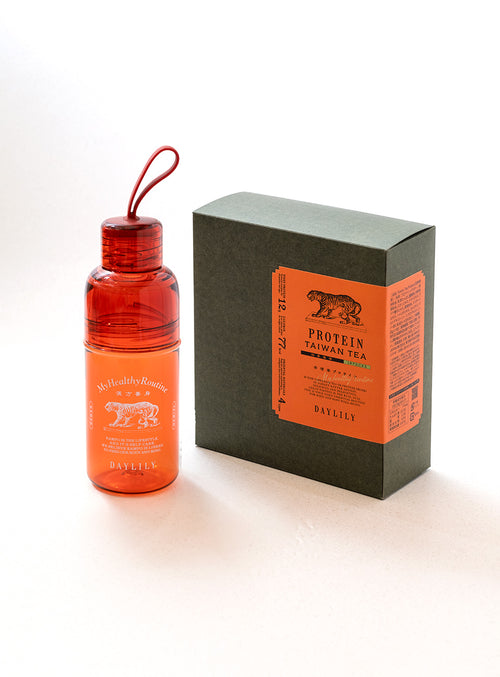 【予約商品】DAYLILY ティーボトル＆シェイカーRED/ PROTEIN TAIWAN TEA set（7月下旬予定）
