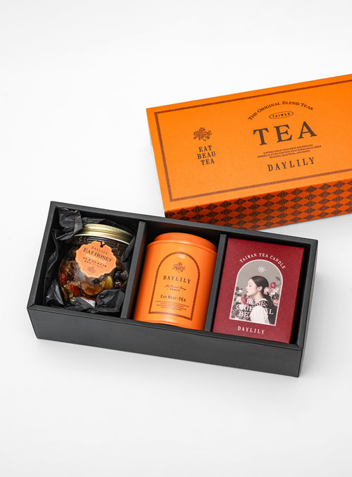 【送料無料】Night Ritual Box お茶・蜂蜜・キャンドル3点セット（化粧箱付き）